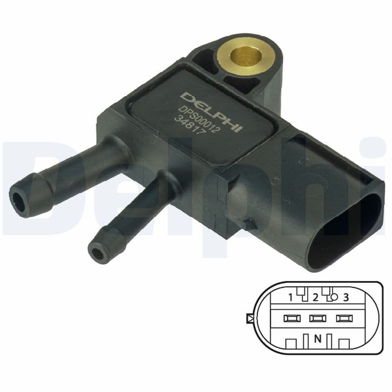 Sensore, Pressione gas scarico — DELPHI DPS00012