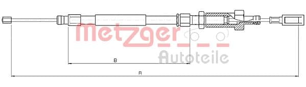 Cavo freno a mano — METZGER AUTOTEILE 10.4726