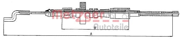 Cavo freno a mano — METZGER AUTOTEILE 10.7391