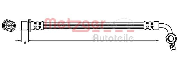 Tubo flessibile freno — METZGER AUTOTEILE 4110101