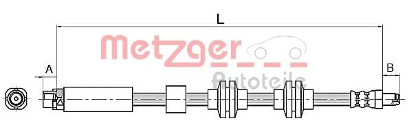 Tubo flessibile freno — METZGER AUTOTEILE 4110143