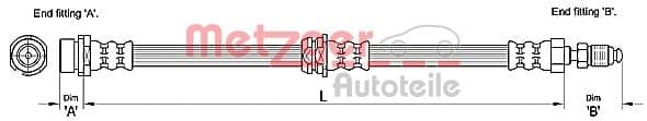 Tubo flessibile freno — METZGER AUTOTEILE 4110240