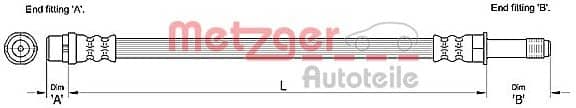 Tubo flessibile freno — METZGER AUTOTEILE 4110278
