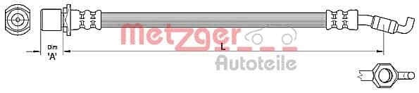 Tubo flessibile freno — METZGER AUTOTEILE 4110286
