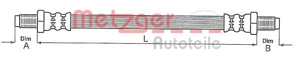 Tubo flessibile freno — METZGER AUTOTEILE 4111637