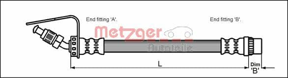 Tubo flessibile freno — METZGER AUTOTEILE 4114761