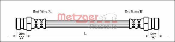 Tubo flessibile freno — METZGER AUTOTEILE 4118427