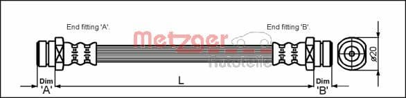 Tubo flessibile freno — METZGER AUTOTEILE 4113310