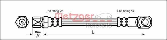 Tubo flessibile freno — METZGER AUTOTEILE 4117018