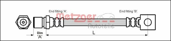 Tubo flessibile freno — METZGER AUTOTEILE 4111757