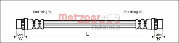 Tubo flessibile freno — METZGER AUTOTEILE 4118573