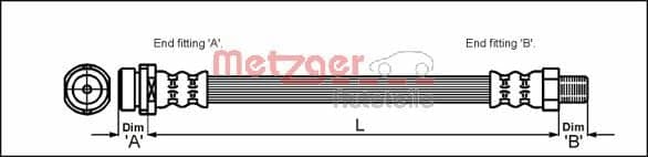 Tubo flessibile freno — METZGER AUTOTEILE 4112314