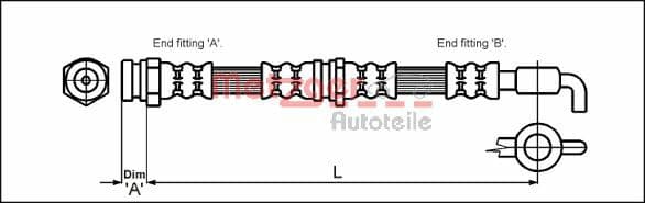 Tubo flessibile freno — METZGER AUTOTEILE 4114780