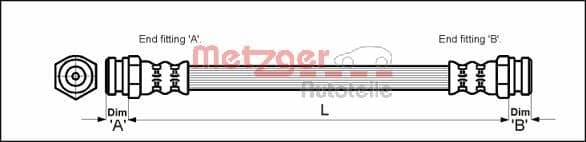 Tubo flessibile freno — METZGER AUTOTEILE 4111018