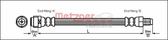 Tubo flessibile freno — METZGER AUTOTEILE 4110574