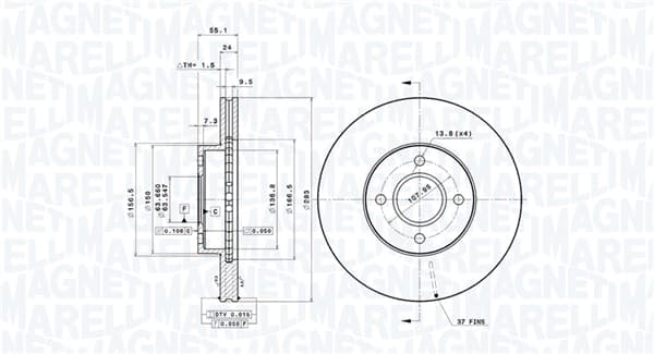 Dischi freno — MAGNETI MARELLI 360406187400