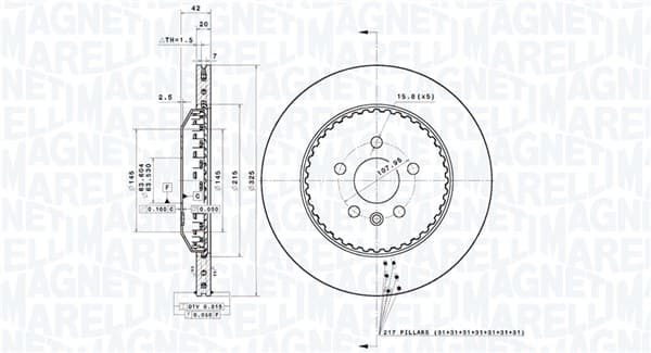 Dischi freno — MAGNETI MARELLI 360406215904