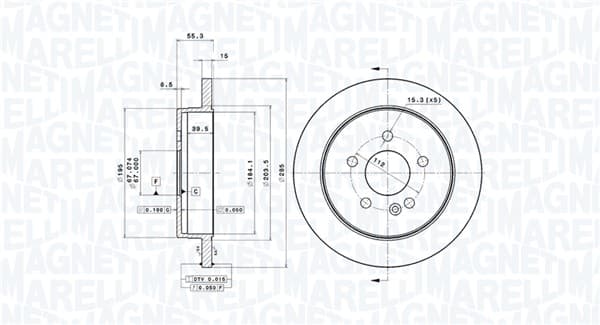 Dischi freno — MAGNETI MARELLI 360406033701