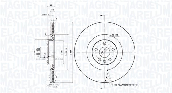 Dischi freno — MAGNETI MARELLI 360406190801
