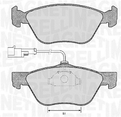 Pastiglie freno — MAGNETI MARELLI 363916060118