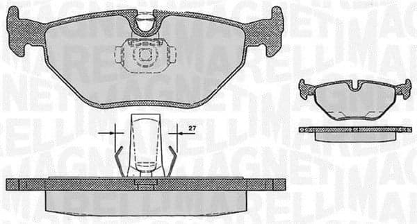Pastiglie freno — MAGNETI MARELLI 363916060158