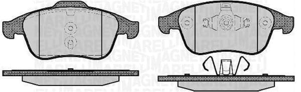 Pastiglie freno — MAGNETI MARELLI 363916060670