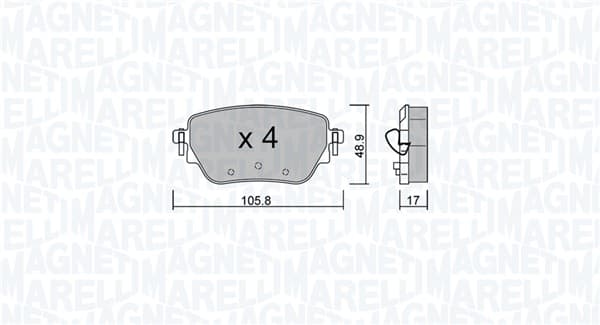Pastiglie freno — MAGNETI MARELLI 363916061333