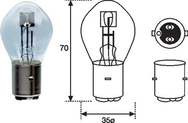 Lampadina, faro anteriore — MAGNETI MARELLI 002588200000