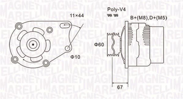 Alternatore — MAGNETI MARELLI 063731153010