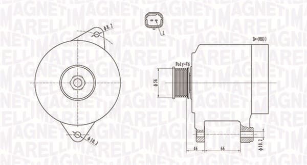 Alternatore — MAGNETI MARELLI 063731653010