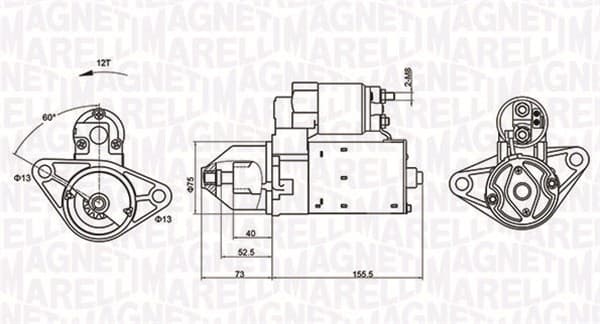Motorino d'avviamento — MAGNETI MARELLI 063721253010