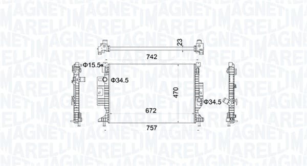 Radiatore motore — MAGNETI MARELLI 350213155300