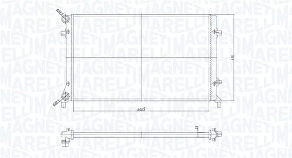 Radiatore motore — MAGNETI MARELLI 350213853000