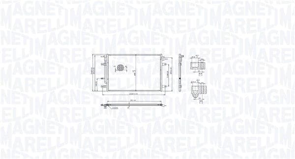 Condensatore aria condizionata — MAGNETI MARELLI 350203103400