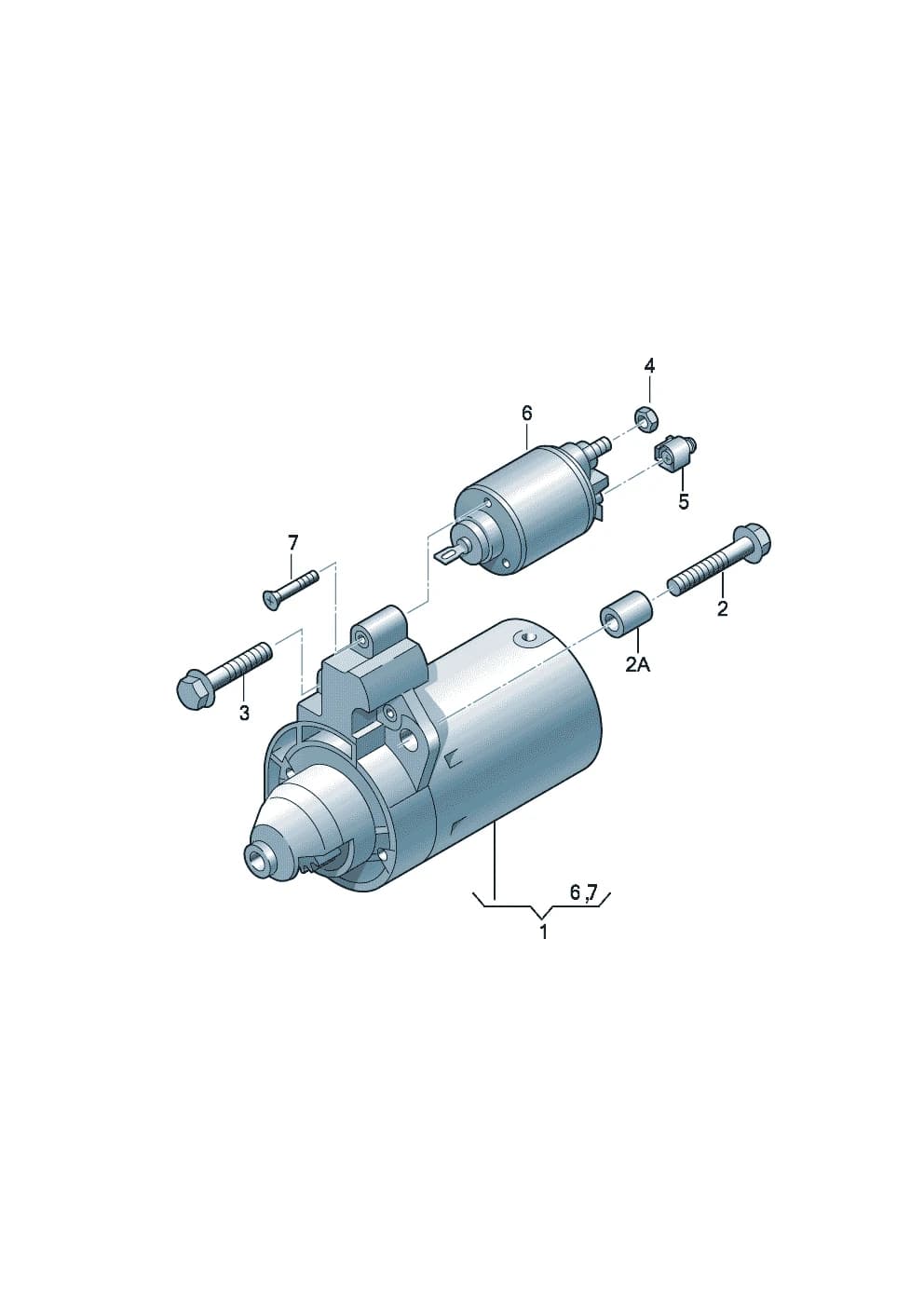 Starter F >> 8T-9-027 900* — A5 A5/S5 Coupe/Sportback 8T3/8T8 (2008–2011) — Individual parts for starter