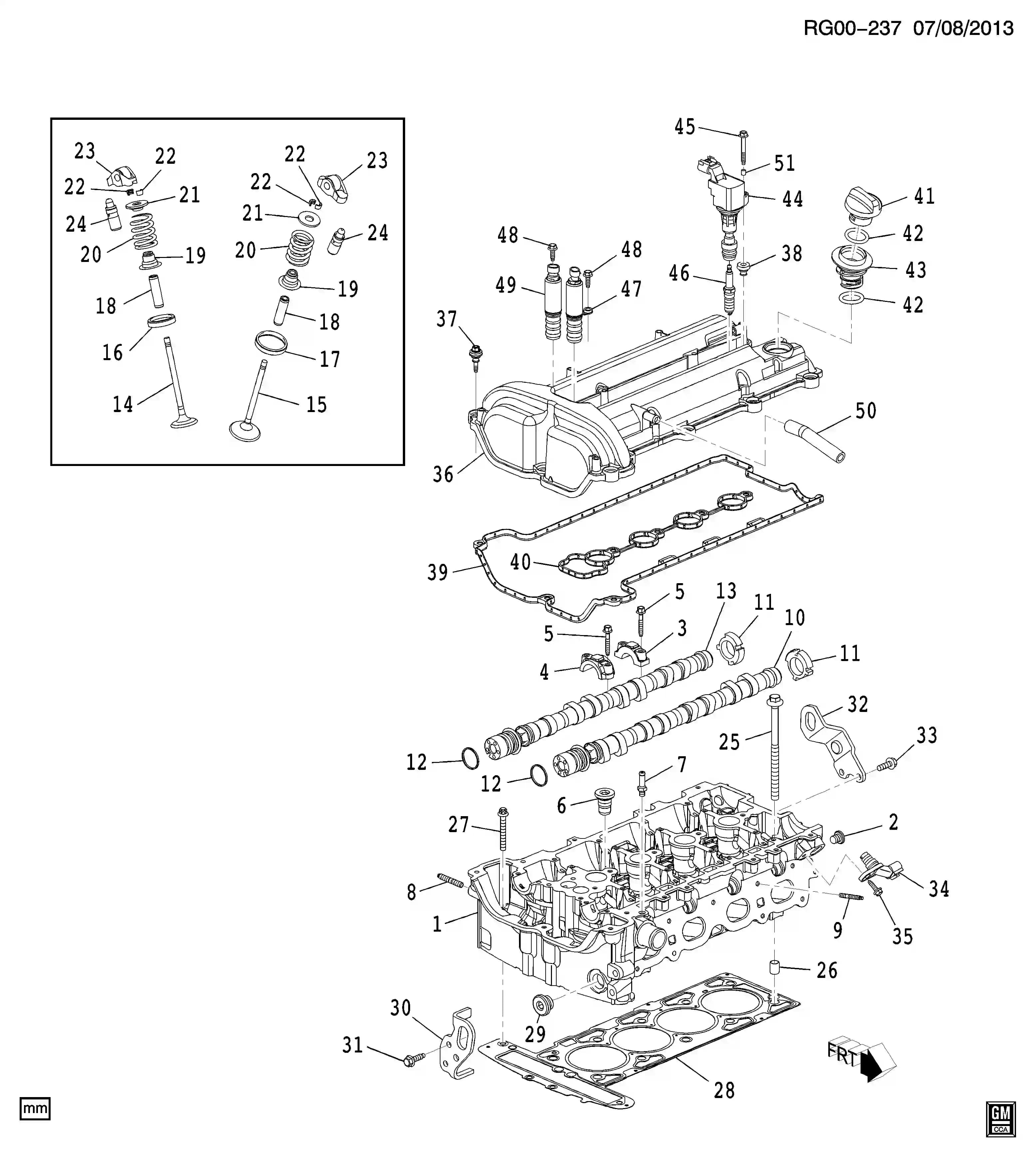 VALVE,CM/SHF POSN ACTR EXH SOL(EXH) — Captiva Captiva C100 (2007–2018) — ENGINE ASM-2.4L L4 PART 6 CYLINDER HEAD & RELATED PARTS (LE9/2.4-1)