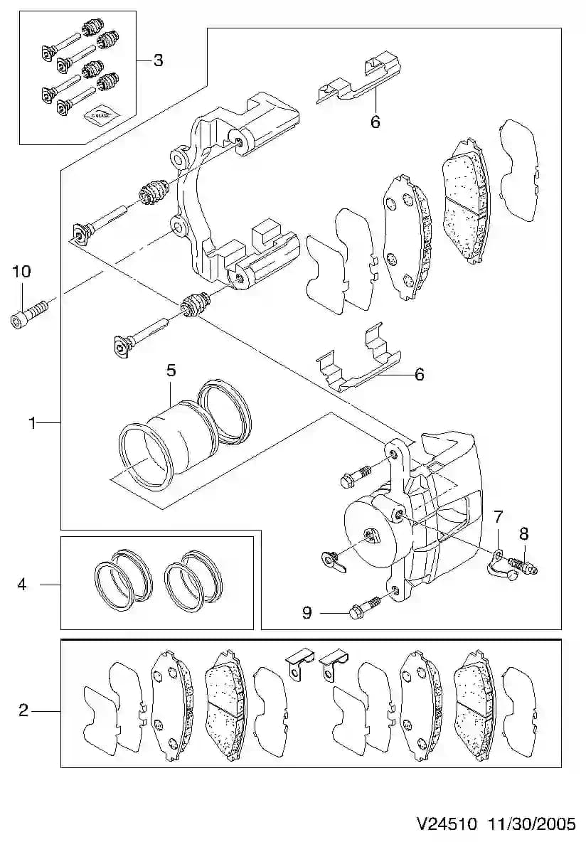 PIN SET-FRT — Epica Epica V250 (2007–2011) — FRONT BRAKE I (4510)