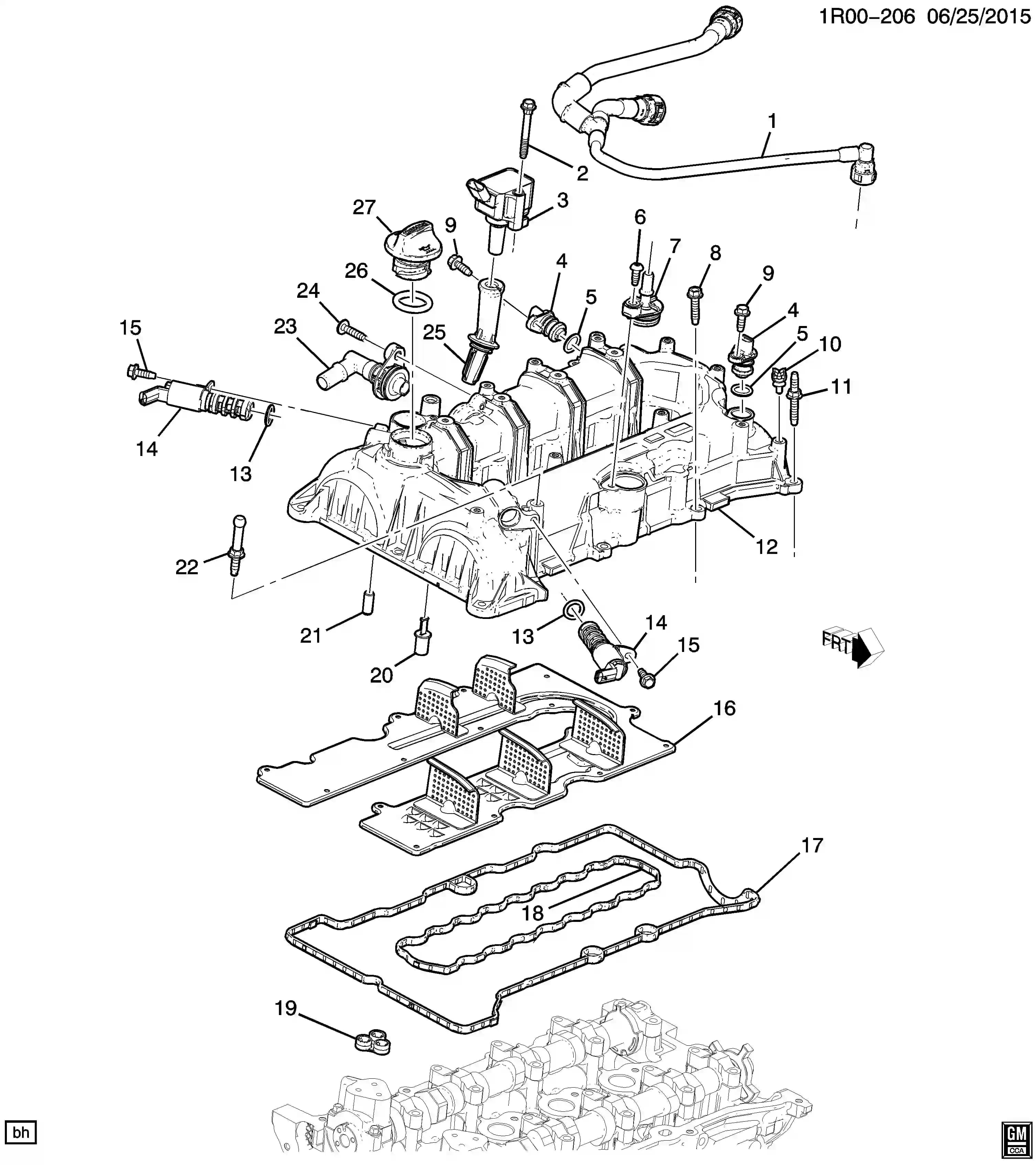 VALVE,CM/SHF POSN ACTR SOL(INCLS 13)(MATING CONN 2-WAY FEMAL W/LEADS 13587325)(SERVICES 12636524)(ACDelco #12701385)(ACTUATOR AND VALVE SERVICED TOGETHER W/MATCHING SUPPLIERS. 12707622 T/W 12701510 (ASIN), 12701385 T/W 12655753 (BORGWARNER)) — Volt Volt 2nd Generation (2016–2019) — ENGINE ASM-1.5L L4 PART 6 CAMSHAFT COVER & COIL (L3A/1.5-5)