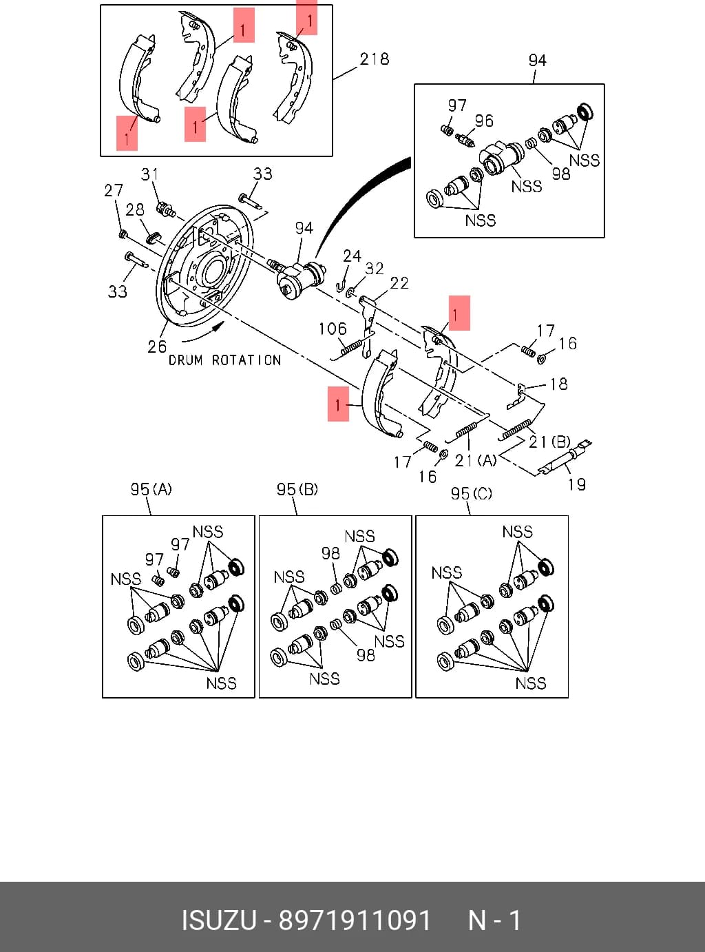 BRAKE SHOE — Brakes