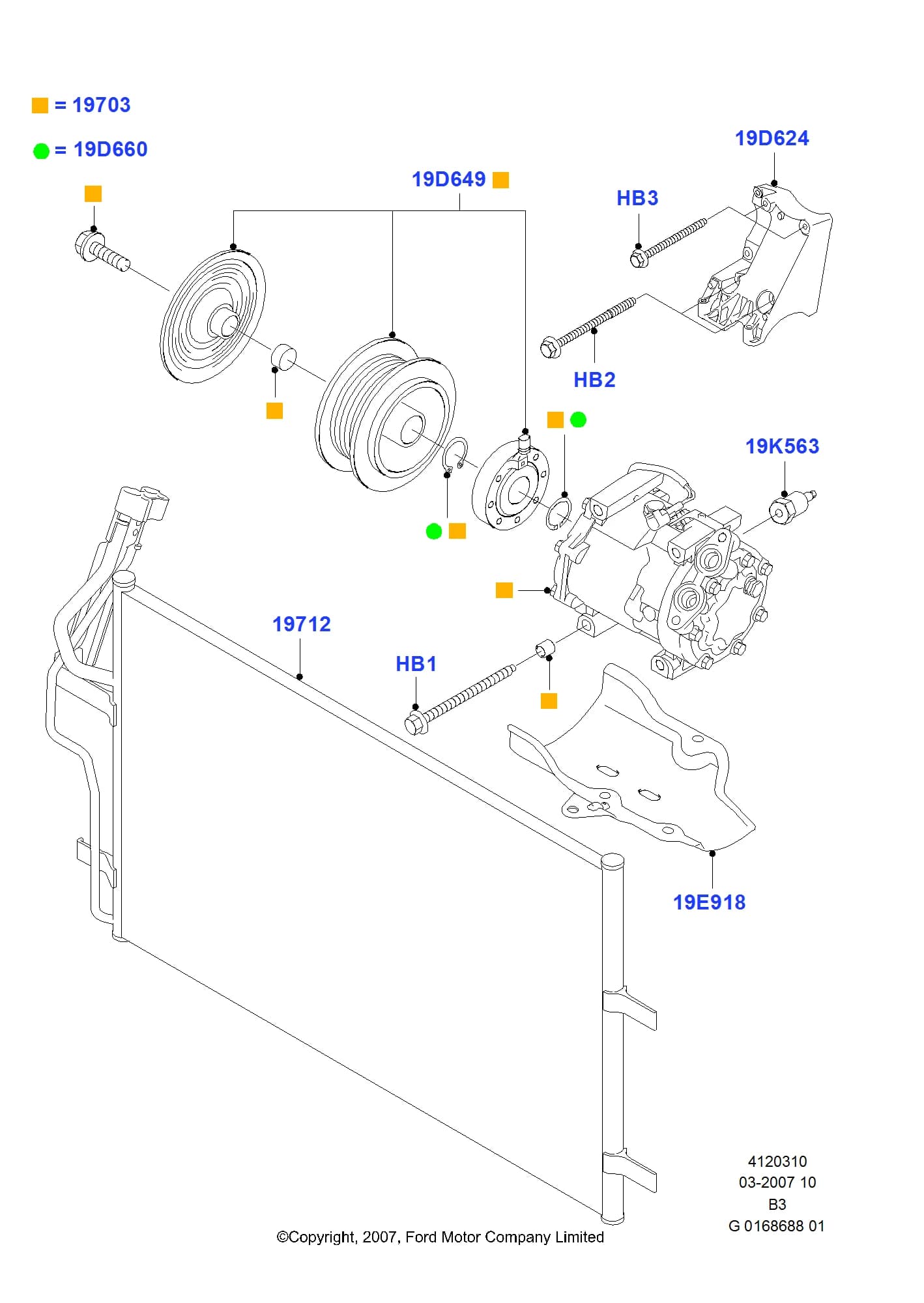 Condenser Assy — C-Max C-Max DM2 Facelift (2007–2010) — Air Conditioning Condensr/Compressr