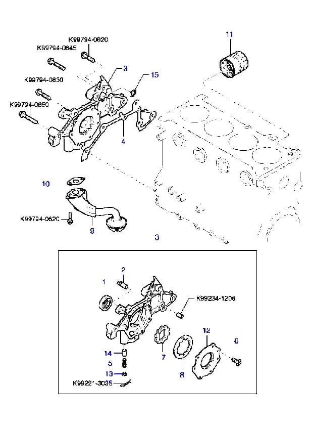 CARTRIDGE-OIL FILTER — Avella Avella (1998–1999) — Oil pump and filter