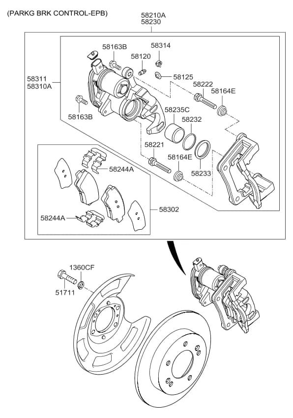 PAD KIT-REAR DISC BRAKE — Ceed Ceed JD (2012–2018) — Rear wheel brake