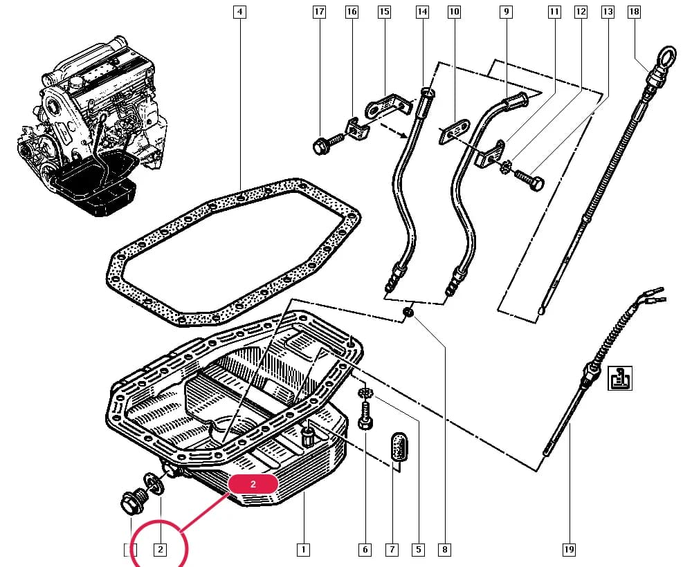 R8D4 — Manual › 10 Engine / Oil sump