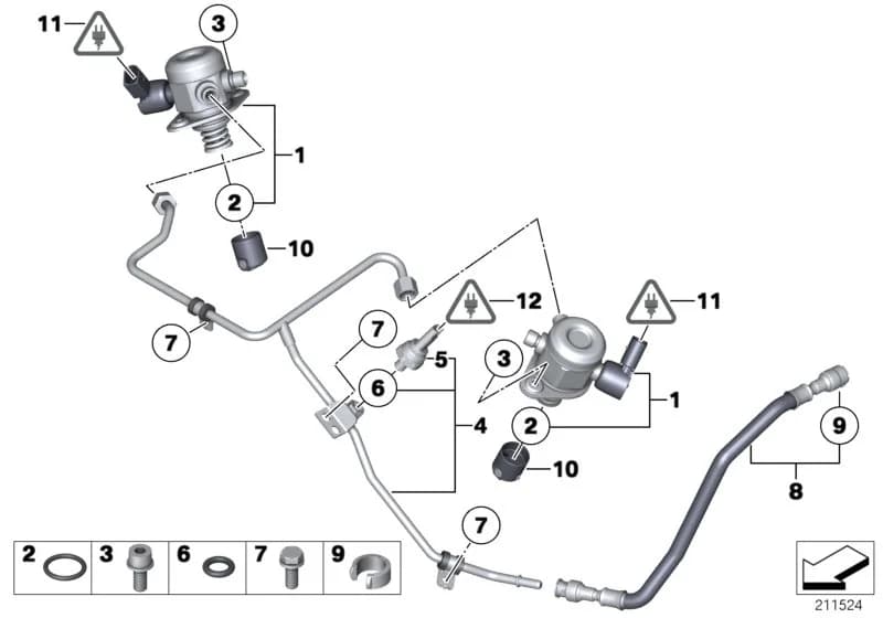 USA — 13 Fuel Preparation System › 13_1361 High-pressure pump/Tubing