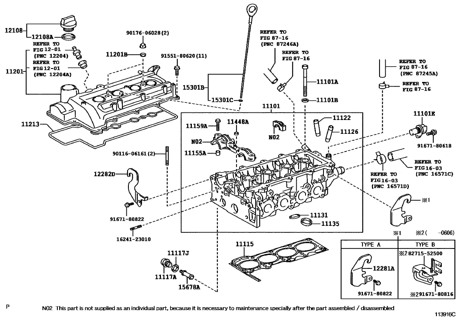 YARIS (FRP) 116520 — SCP90R-CHMRKW › 11-04 CYLINDER HEAD
