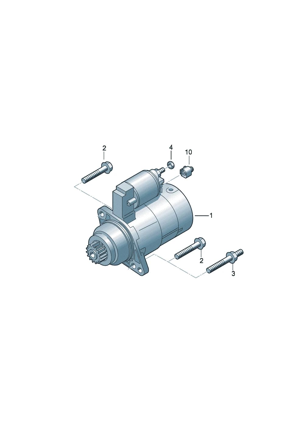Starter — Transporter Campmobil T6 (2016–2019) — Ind. parts for starter